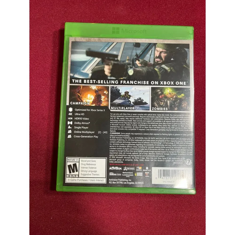 Xbox X/One Call Of Duty Black Ops COLD WAR-New Opened